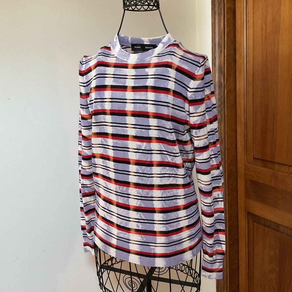 Proenza Schouler Striped Multicolor Long Sleeve Top, XS - Picture 7 of 9